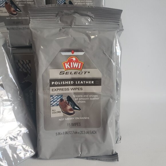 Kiwi Express Shine Clean And Shine Wipes Box of 6 Packs 15 Per Pack All Colours - Picture 8 of 14